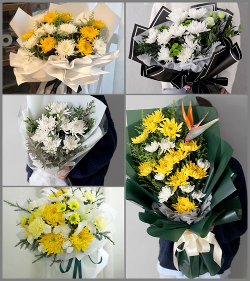 山东烟台蓬莱市蓬莱阁街道林格庄社区白事花束代送